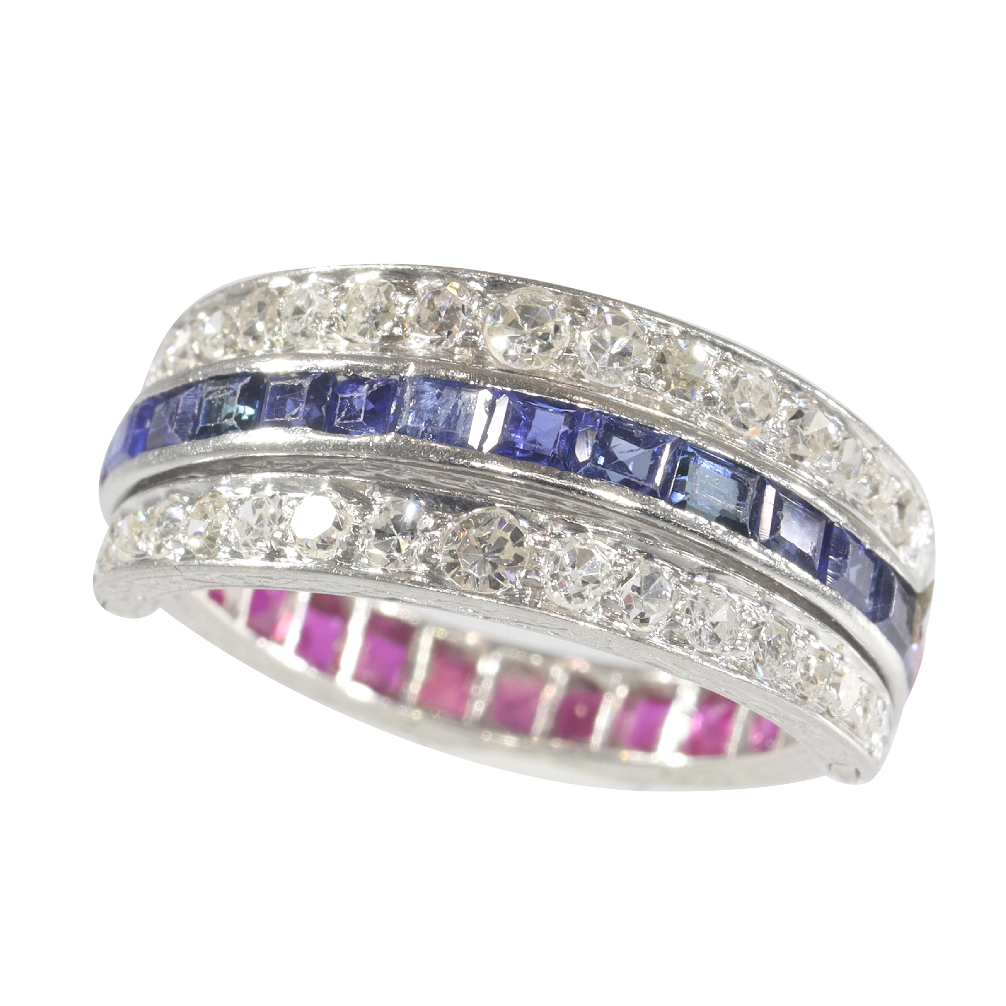 The Transformative Eternity Band: A 1950s Gemstone Masterpiece